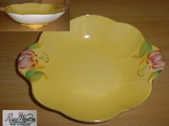 H84-Royal Winton yellow fuchsia bowl 7.jpg (35144 bytes)