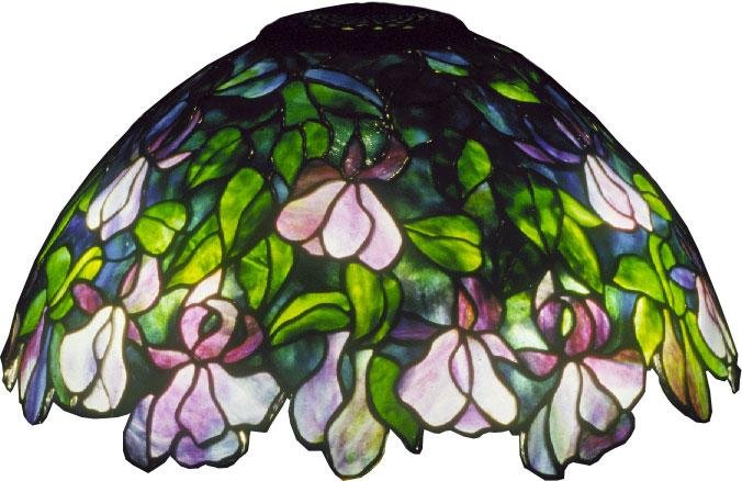 O6-a.Tiffany lamp Fuchsia 16 inch desigb Carol Conti 68kB.jpg (69360 bytes)